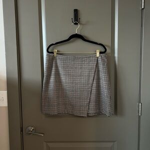 Old Navy | NWT Brown Plaid High-Waisted Wrap-Front Mini Skirt